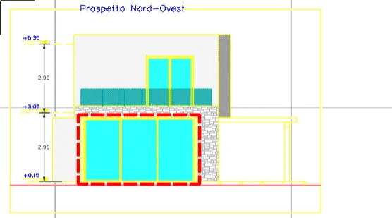 Prospetto di progetto Nord-Ovest